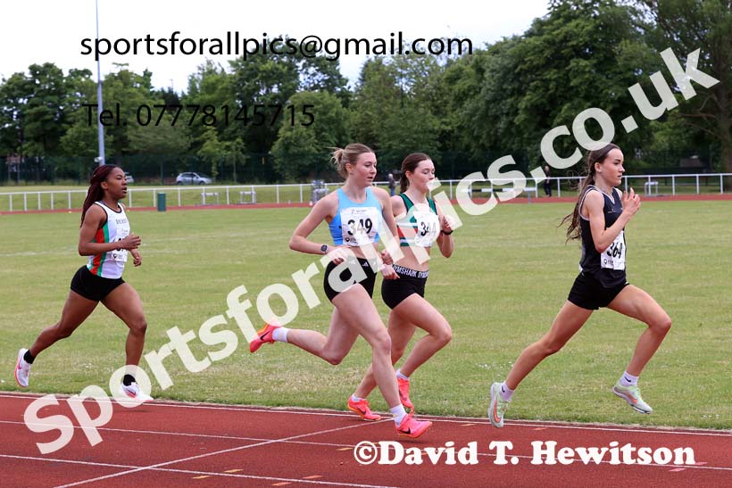 Senior and Under-20s Womens 800 metres, 2024 Northern Senior and Under-20s Track and Field Champs, Middlesbrough.  Photo: David T. Hewitson/Sports for All Pics
